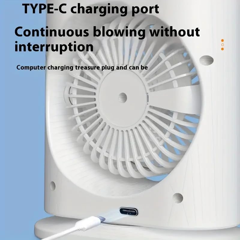 Dual Fan Portable Air Cooler with Mist & LED Light