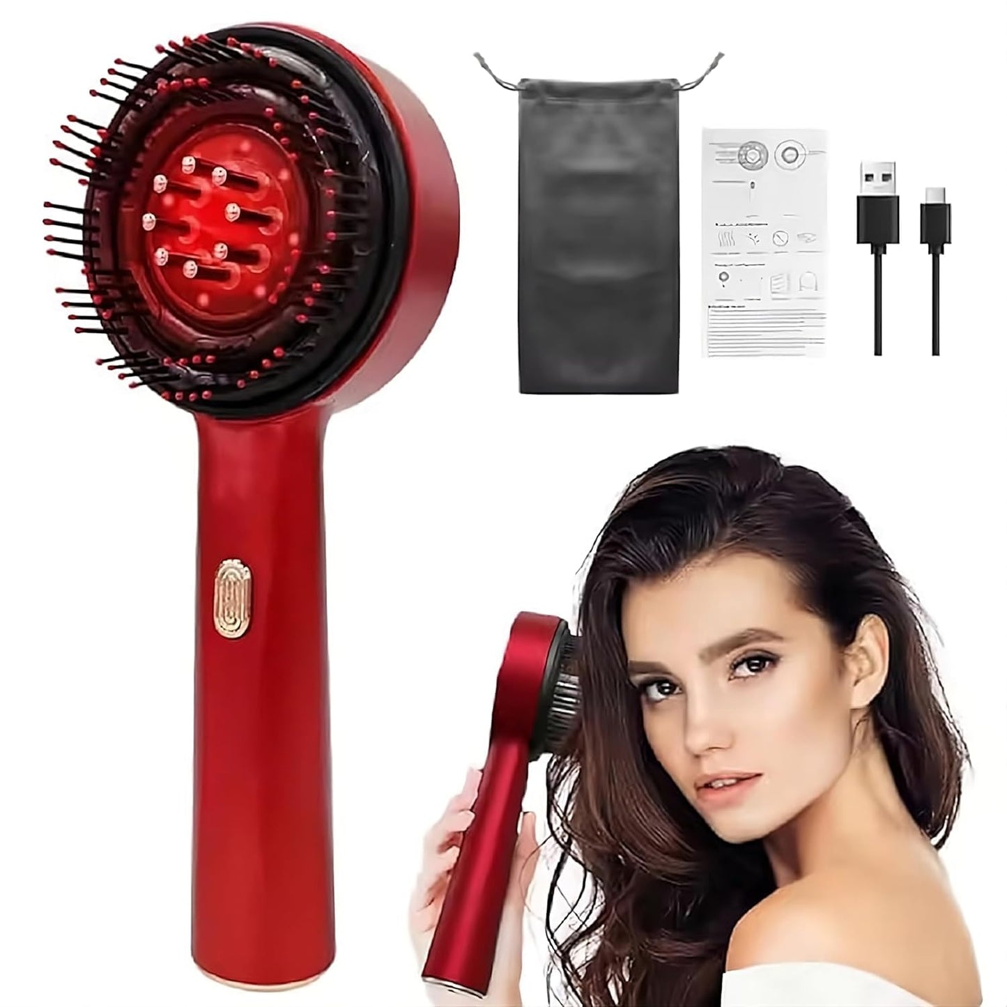 3-in-1 Therapy Scalp Massager Comb
